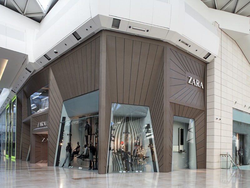 Zara Retail shop with cladding by DFMK