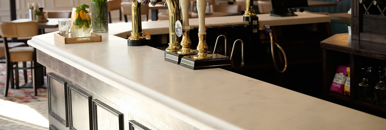 Solid surfaces for bars