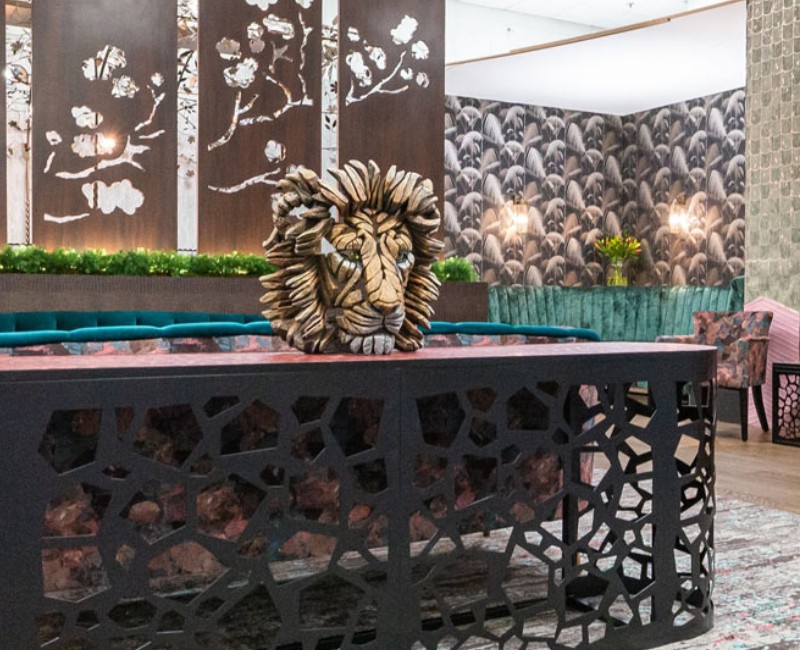 DFMK fabricated reception desk