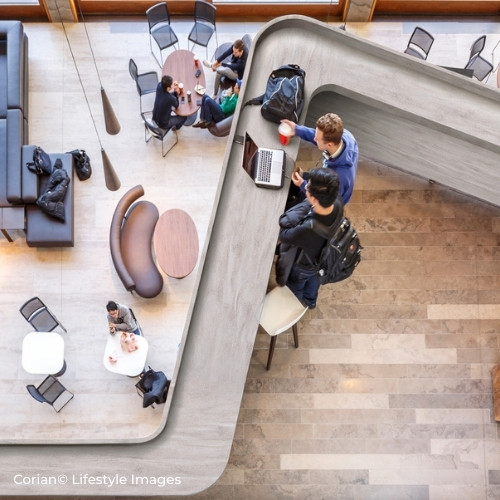 Corian used in education building